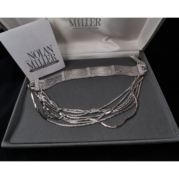 Rare Find Vintage NOLAN MILLER Glamour Collection 1999 Vintage Silver-Tone Multi - Picture 7 of 7